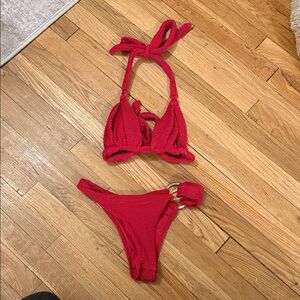 Monday Swimwear Red Bikini Set